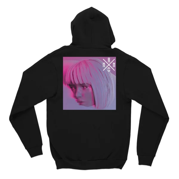 Hoodie Cyberpunk Back Black MAMPICI