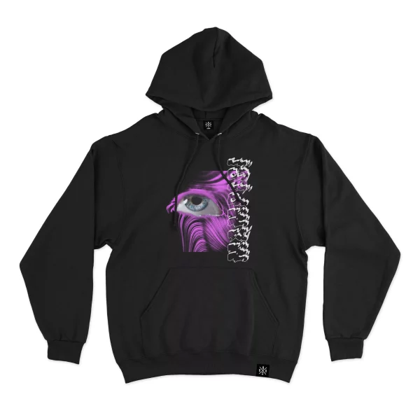 Hoodie Cyberpunk Front Black MAMPICI