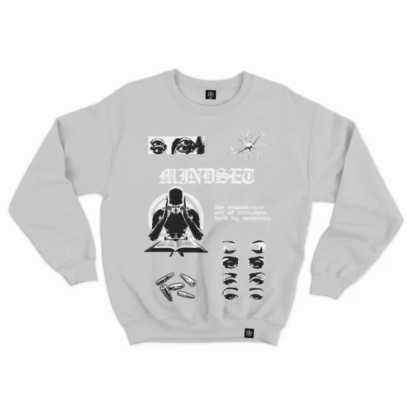 Mindset Crewneck White Front MAMPICI