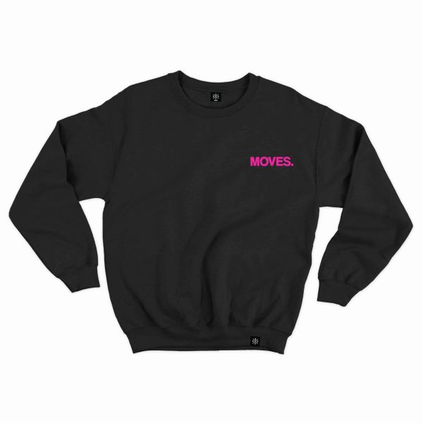 Moves Crewneck Front Black MAMPICI