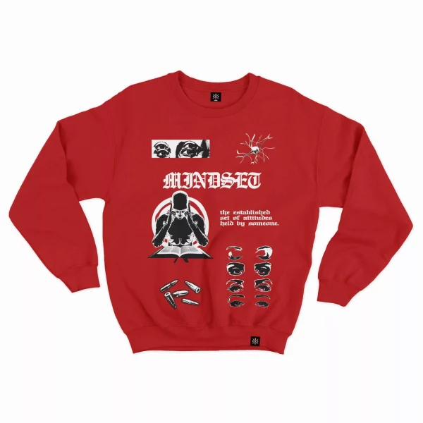 Mindset Crewneck Red Front MAMPICI