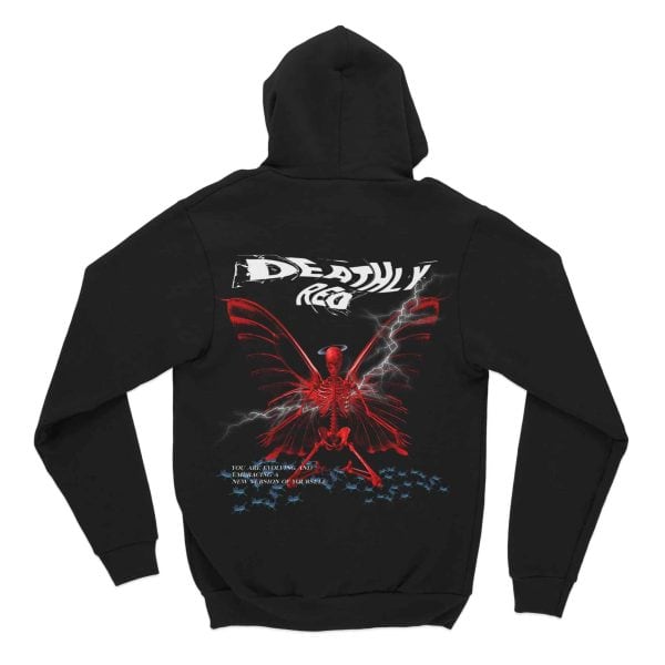 Deathly Red Hoodie Black Back MAMPICI