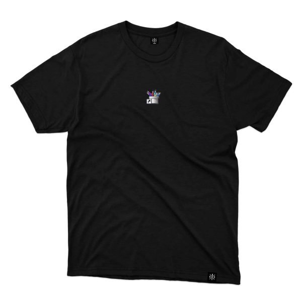 WAVE98 Tee Black Front MAMPICI